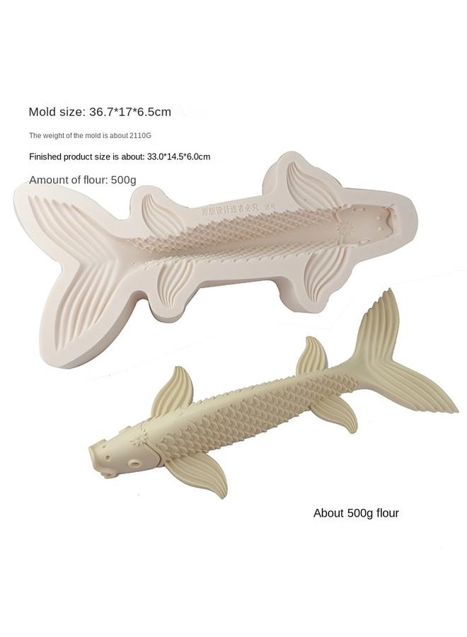 Bluejw Pattern Pasta Pastry Silicone Mold Three-dimensional Koi Fish Flower Cake Steamed Bread Mold Birthday Cake Decoration Fish Mold  - Image 1