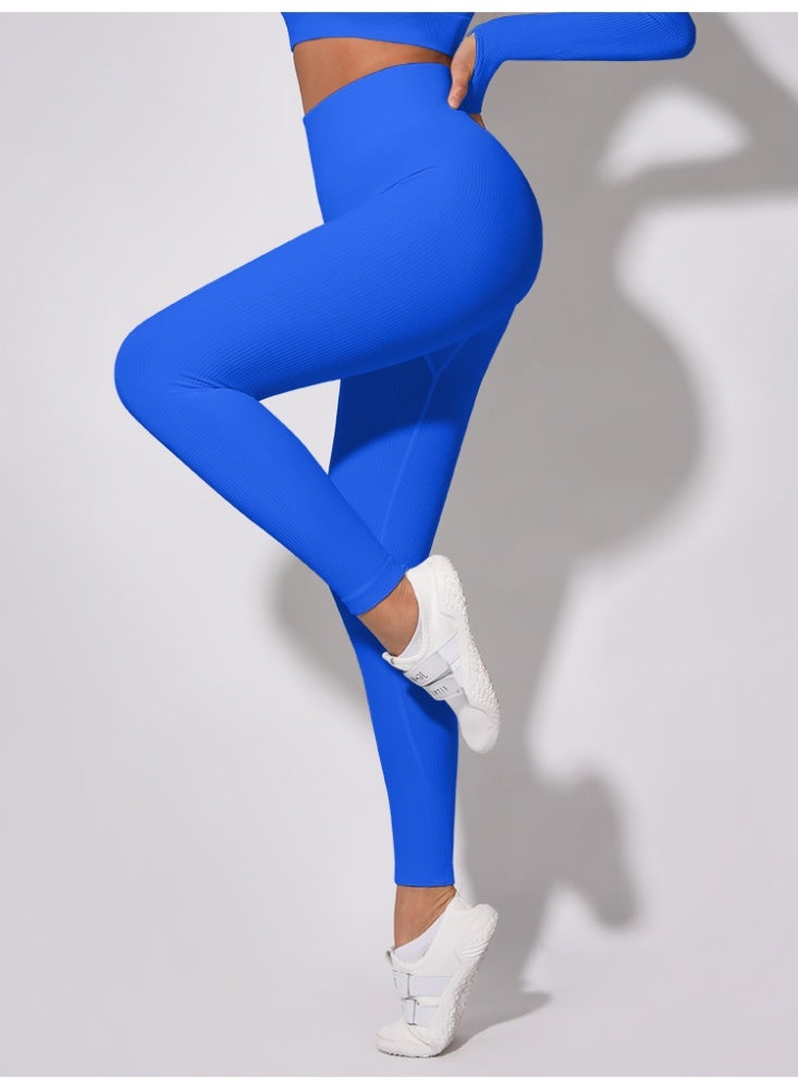 general Women Ribbed Seamless Leggings High Waisted Workout Gym Yoga Pants - Image 5