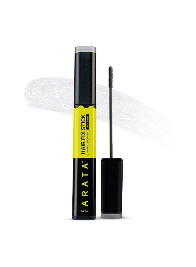 Arata Gel Based Hair Fix Stick | Derma Tested Hair Fixing stick for Women for Flyaways | Non-Greasy, No White Cast | Infused With Biotin & Hyaluronic Acid | For All Hair Types (15 ml) - Image 1