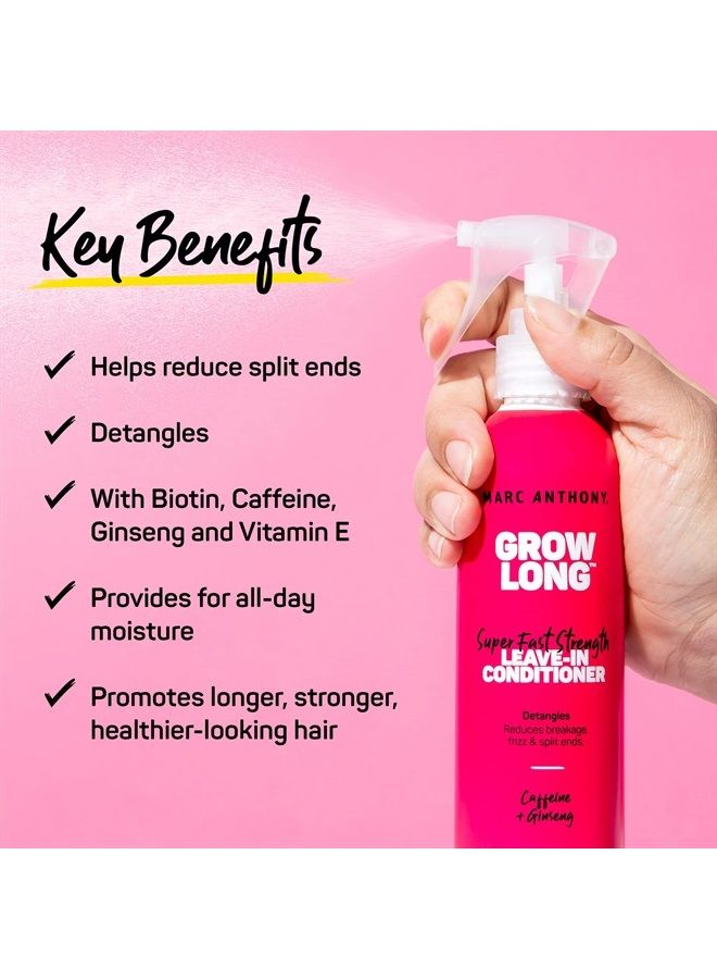 MARC ANTHONY Leave-In Conditioner Spray & Detangler, Grow Long Biotin - Anti-Frizz Deep Conditioner For Split Ends & Breakage - Vitamin E, Caffeine & Ginseng for Curly, Dry & Damaged Hair - Image 2