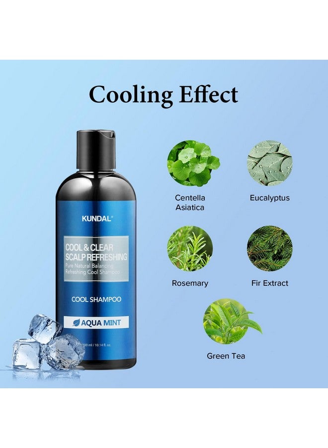 كاندال شامبو للعناية بفروة الرأس والشعر - شامبو أكوا مينت المنعش المنعش مع الأوكالبتوس، مستخلصات شجرة الشاي، زيت الأرجان 10.14 أونصة سائلة، عبوة من قطعتين - Image 2