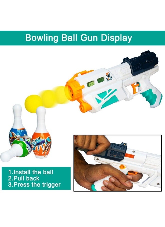 TOY GARDEN 2-in-1 Bowling & Water Shooting Elite Toy Set | Soft Foam Balls, Bowling Pins & Magic Blaster Water Spray Gun for Kids Ages 3+  - Image 3
