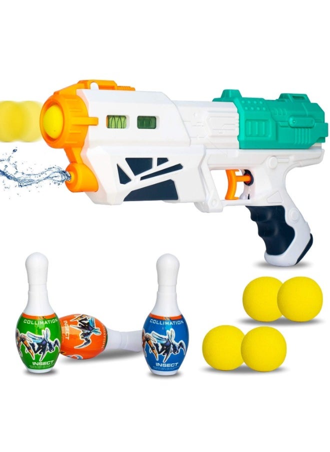 TOY GARDEN 2-in-1 Bowling & Water Shooting Elite Toy Set | Soft Foam Balls, Bowling Pins & Magic Blaster Water Spray Gun for Kids Ages 3+  - Image 5