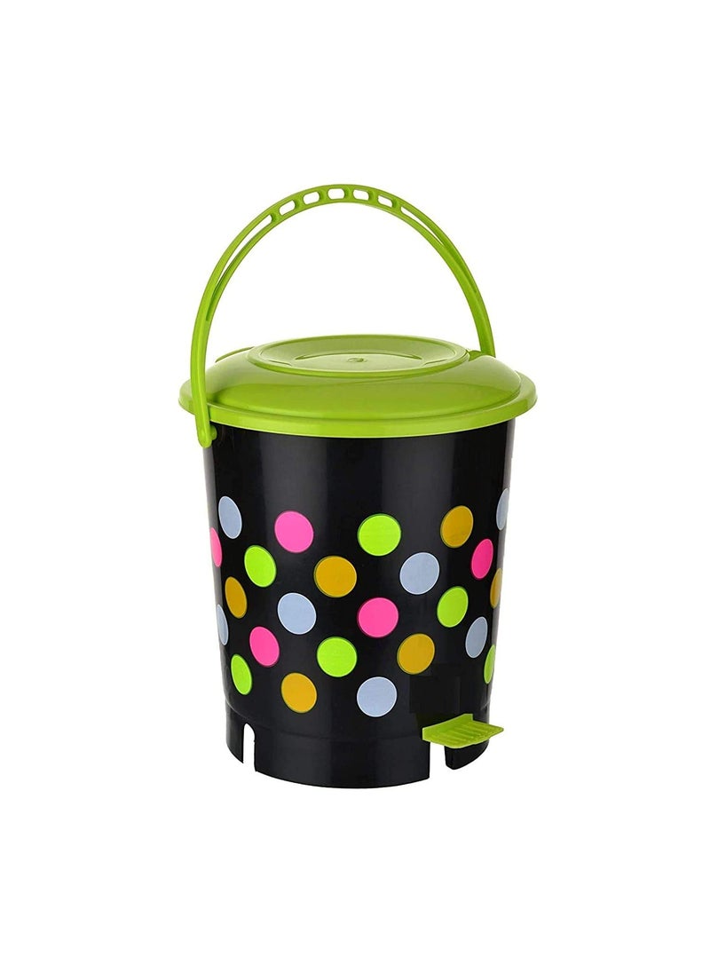 AIR O MATIC AIR O MATIC New Modern Lightweight Pedal Dustbin for Home and Office 12 LTR PinkGreen 2 PCS  - Image 2