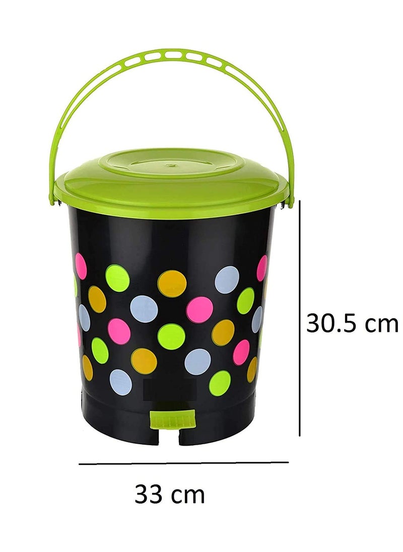AIR O MATIC AIR O MATIC New Modern Lightweight Pedal Dustbin for Home and Office 12 LTR PinkGreen 2 PCS  - Image 4