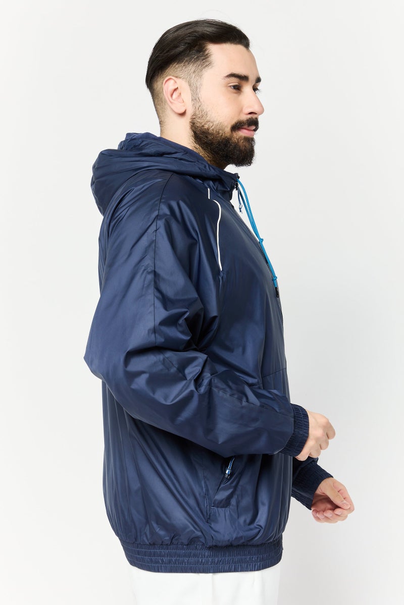 Reebok Men Sportswear Fit Long Sleeves Outdoor Jacket, Navy - Image 2