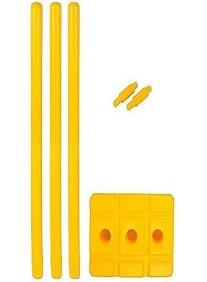 YP SPORTS Kid Plastic Cricket Wicket Stumps Set Pack of 1(Yellow) - Image 4