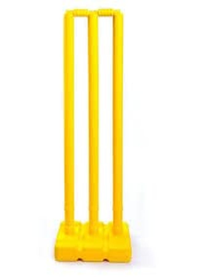 YP SPORTS Kid Plastic Cricket Wicket Stumps Set Pack of 1(Yellow) - Image 1