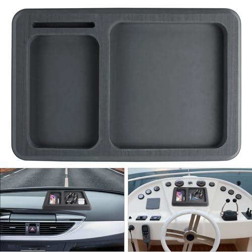 VEITHI Boat Dash Pad AntiSlip Boat Dash Organizer Perfect for Fishing Boat Center Consoles EVA Foam Boat Dash AccessoryCar Dash Grip Pad for Cell PhoneDark Grey - Image 1