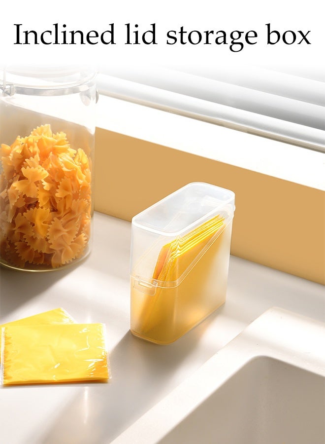 DUNISO 3 Pack Cheese Slice Holder with Flip Lid,Multifunctional Cheese Container for Fridge, Plastic  Storage Organizer For Tea Bag and Cheese - Image 3