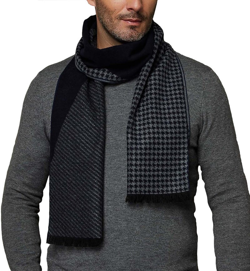 CUDDLE DREAMS Men's Silk Scarves for Winter, 100% Mulberry Silk Brushed, Luxuriously Soft & Warm, Decent Box Packed - Image 1