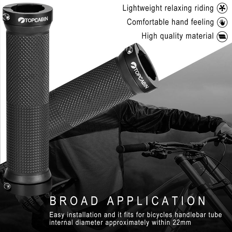 TOPCABIN® Double Lock on Locking Bicycle Handlebar Grips Cycle Bicycle Mountain Bike BMX Floding (Black) - Image 4