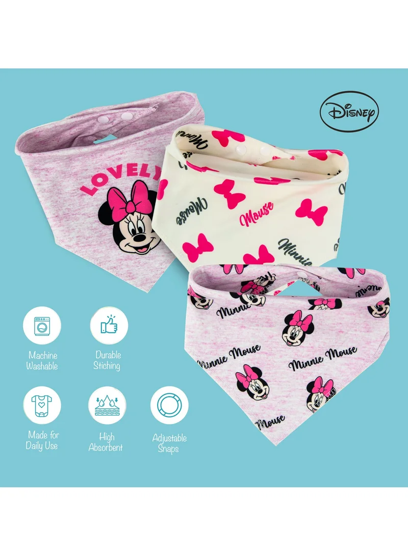 Disney  Minnie Mouse Bandana Baby Bibs - Pack Of 3 for Kids | Best Price UAE