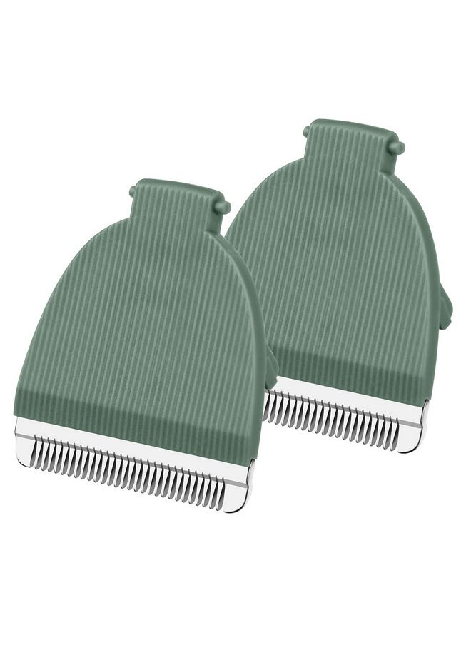 Wusuker - Green Replacement Blades for Meridian Trimmer, Hygienic Ceramic Replacement Blades Compatible with Meridian Body Trimmer (Onyx & Sage), 2 Pack - Image 1
