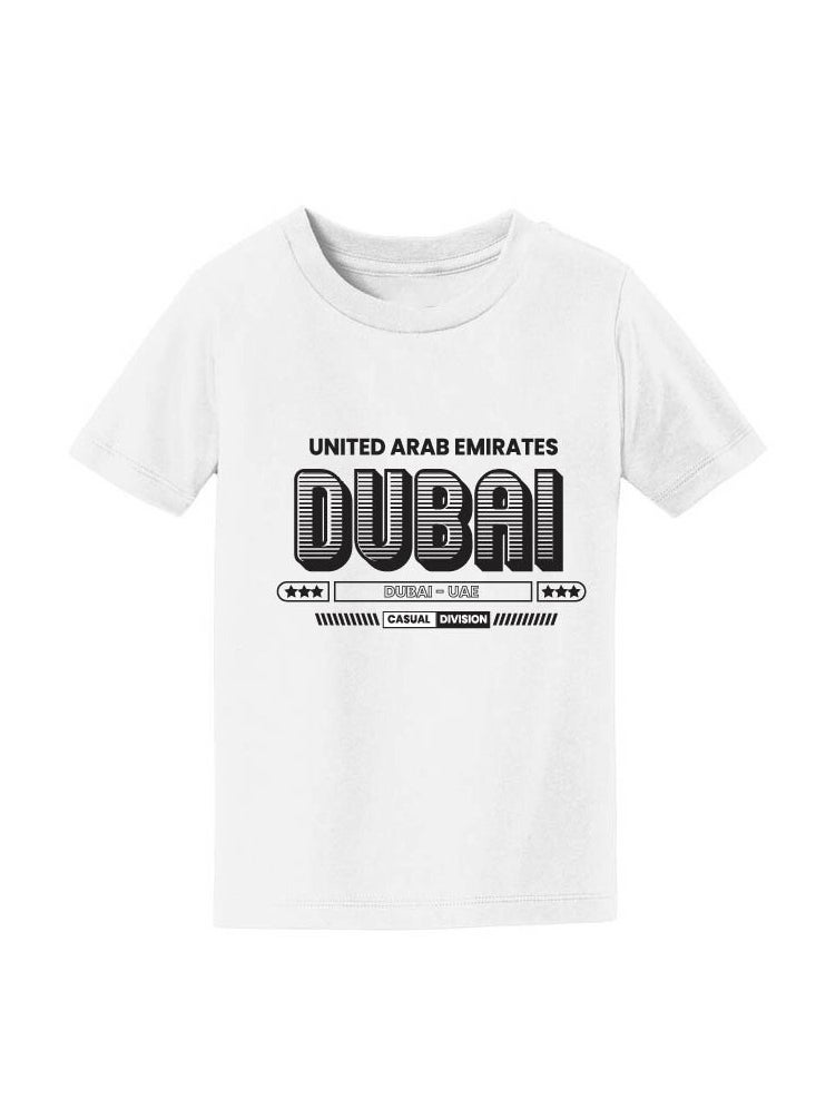 PRINTSHOP4ME - Love Dubai Kids Boys T-Shirt - Round Neck with Short Sleeve Tshirt - Boys Cotton T-Shirt - I Love Dubai-Printed T-Shirt - Perfect for Dubai Souvenir - Image 1
