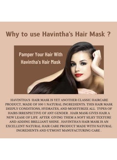 Havintha Hair Mask For Hair Fall Growth Split Ends Luster Shining Nourishment 227 Grams  - Image 5