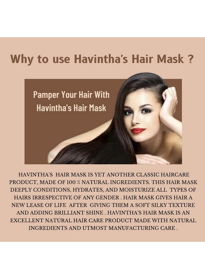 Havintha Hair Mask For Hair Fall Growth Split Ends Luster Shining Nourishment 227 Grams - Image 5