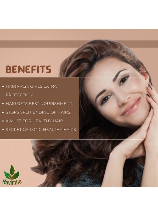 Havintha Hair Mask For Hair Fall Growth Split Ends Luster Shining Nourishment 227 Grams - Image 4