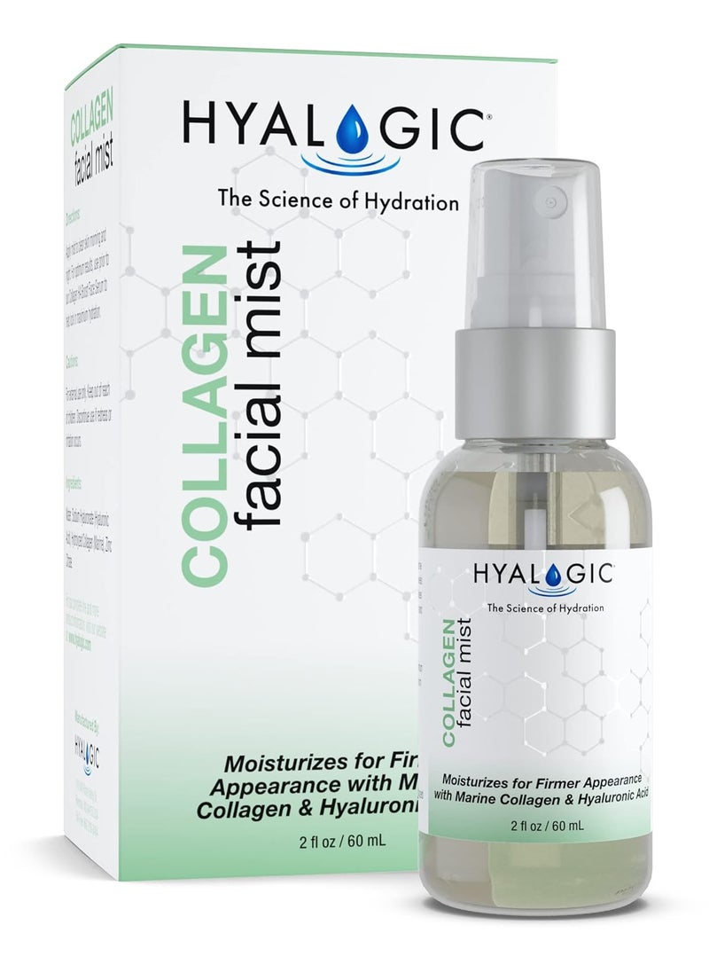 Hyalogic Hyalogic Collagen Facial Mist 2oz  Face Spray With Hyaluronic Acid  Premium SpaGrade  Moisturizing Skin Hydration and Firmness 2 Ounce 