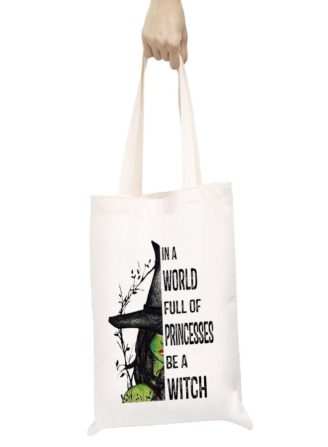 GJTIM Witchy Tote Bag Wiccans Inspired Gift In A World Full Of Princesses Be A Witch Halloween Witchcraft Gift (Be Witch Shoppingbag) - Image 1