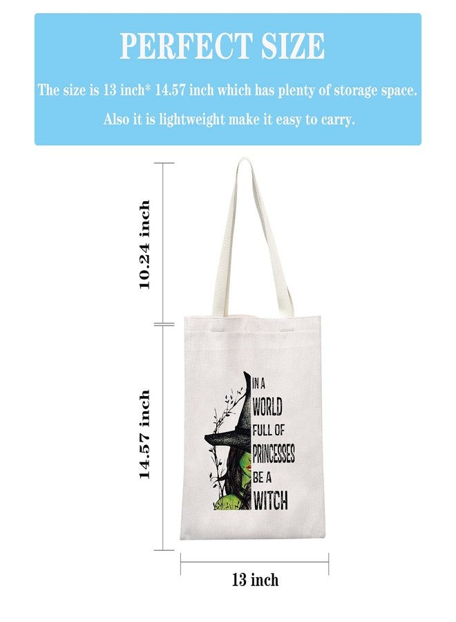GJTIM Witchy Tote Bag Wiccans Inspired Gift In A World Full Of Princesses Be A Witch Halloween Witchcraft Gift (Be Witch Shoppingbag) - Image 2