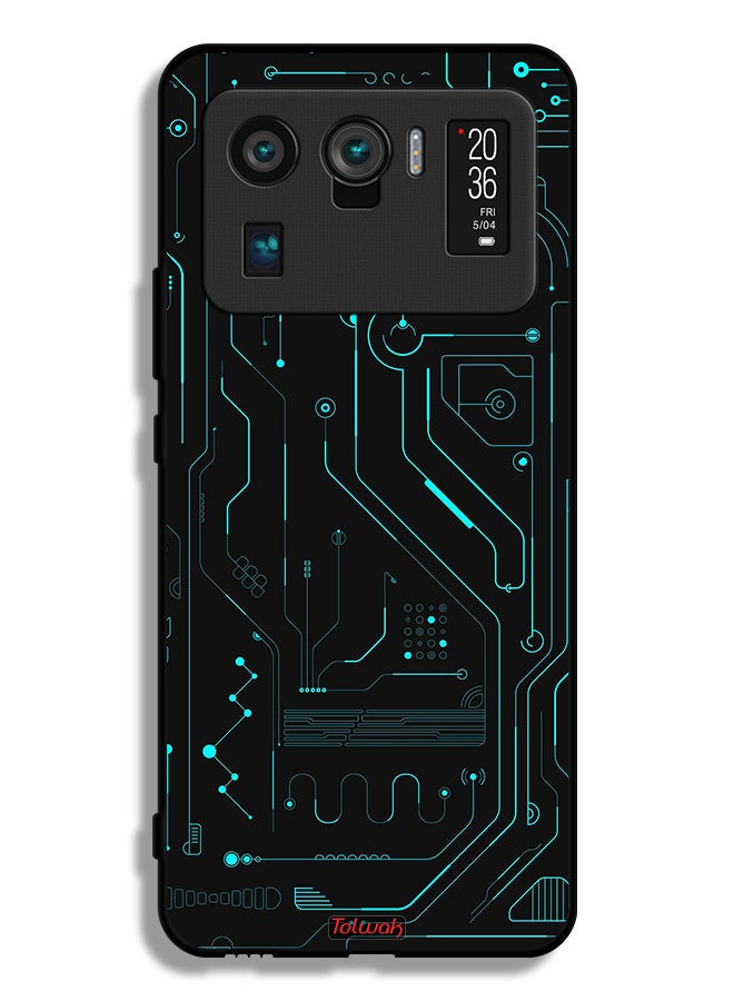 Tolwak Xiaomi Mi 11 Ultra Protective Case Cover Digital Art Circuits Minimalism Multiple Display - Image 2