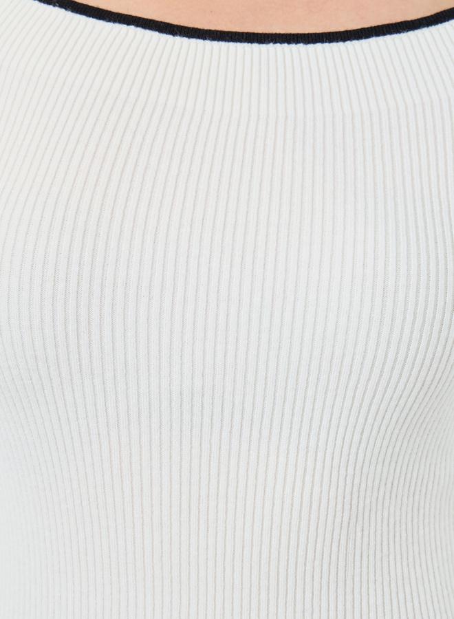 Take Two Solid Wide Neck Long Flare Sleeve Top - Image 3