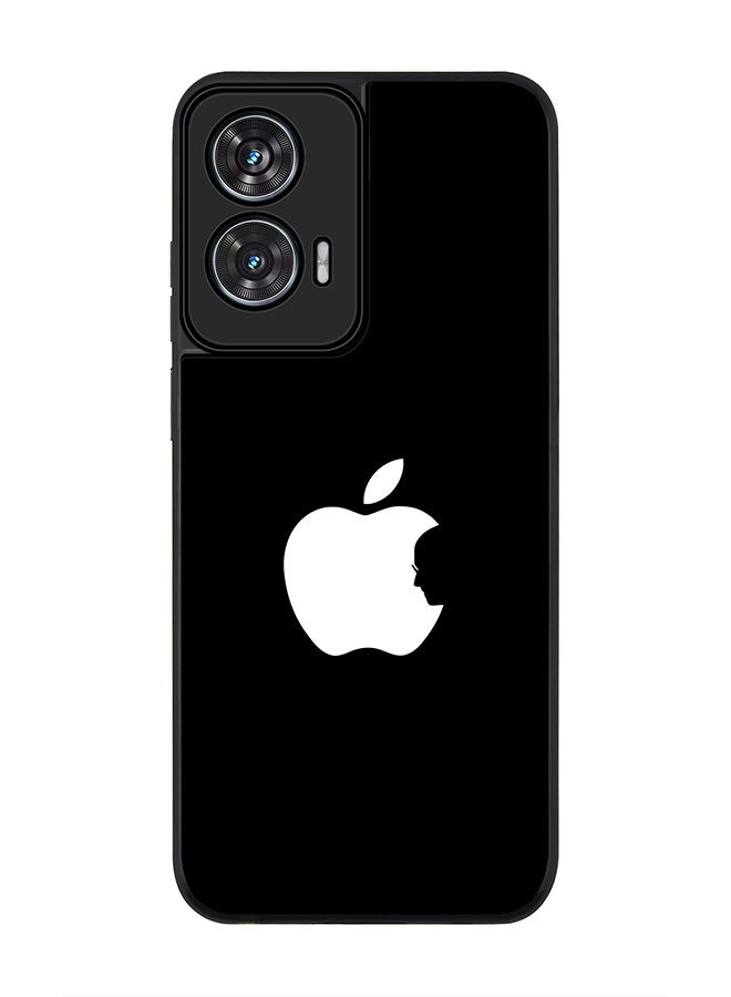 Stylizedd For Motorola Edge 50 Fusion 5G Case,Slim fit Camera Protection, Shockproof Thin Phone cover  - Steve's Apple - Black - Image 1