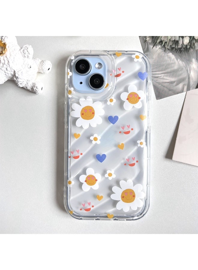 NIBEMINENT Smiling Daisy Protective TPU Case Cover For iPhone 15 Pro Max Clear - Image 2