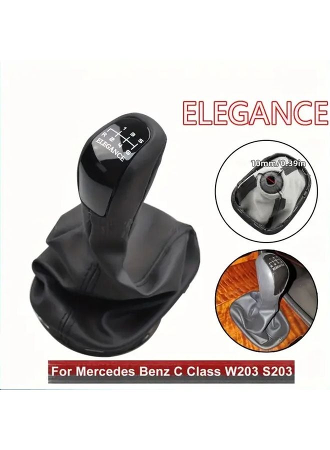 Mercedes C Class W203 S203 2000 2007 5 Speed Gear Shift Knob Cover Premium Faux Leather - Image 4