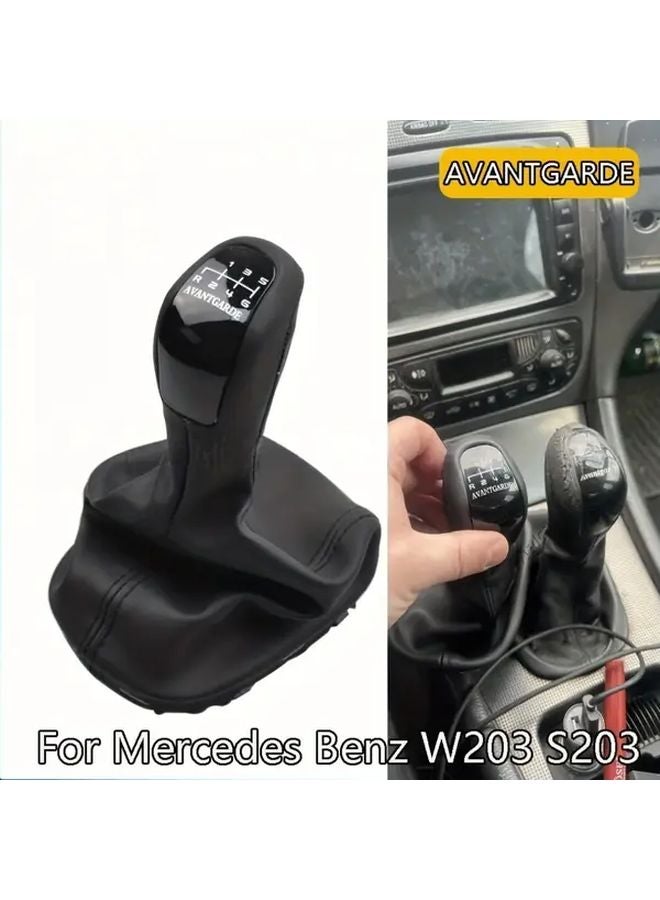 Mercedes C Class W203 S203 2000 2007 5 Speed Gear Shift Knob Cover Premium Faux Leather - Image 3