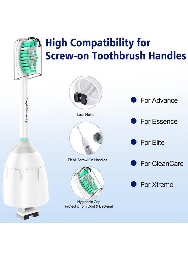 Toptheway Toptheway Replacement Brush Heads Compatible with Sonicare E-Series Essence Xtreme Elite Advance and CleanCare Screw-On Toothbrush Handles 7022/66, 6 Pack - Image 3