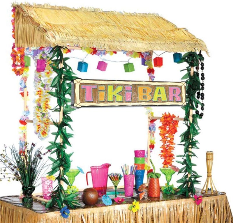 amscan 241205  Table Top Tiki Bar Hut 52In X 53In X 23In