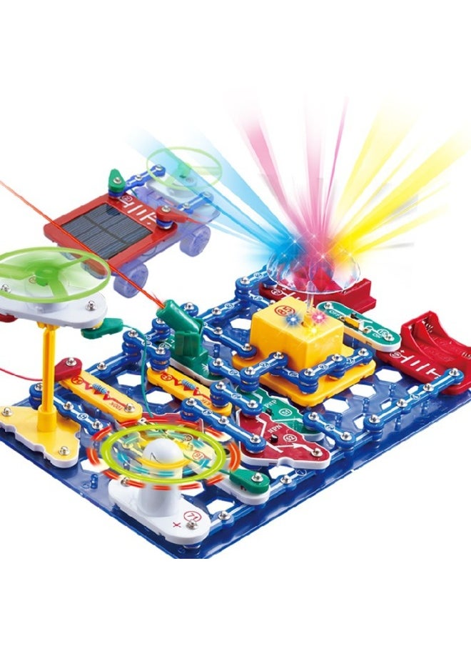 Generic - Children's Physical And Electrical Experiment Electronic Hundred Spelling 3688 Circuit Assembled 6688 Electrical Kid Electronic Building Blocks-Color:Battle Gyro Experiment 5008 - Image 1