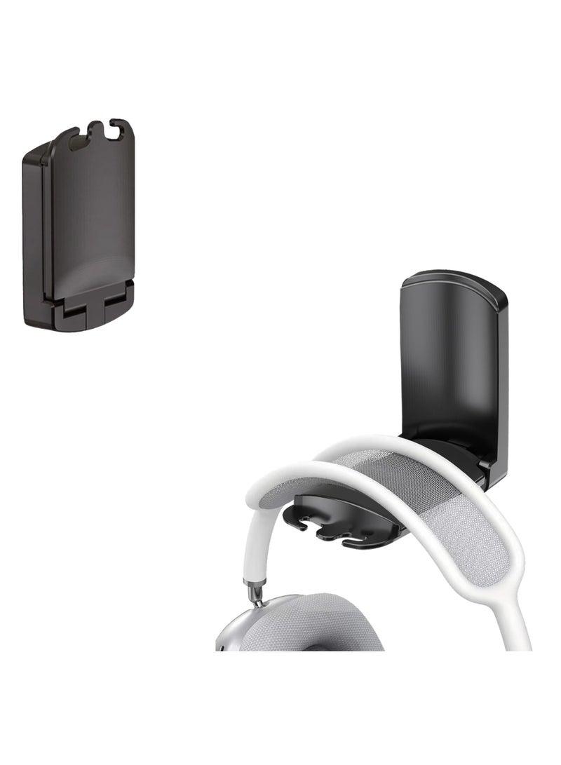 Excefore Headphone Stand with Hanger Hook, Headphone Hanger  Wall Hooks with Strong Adhesive, Save Space Durable Headset Holder for Universal Gaming Headset, Black  - Image 1