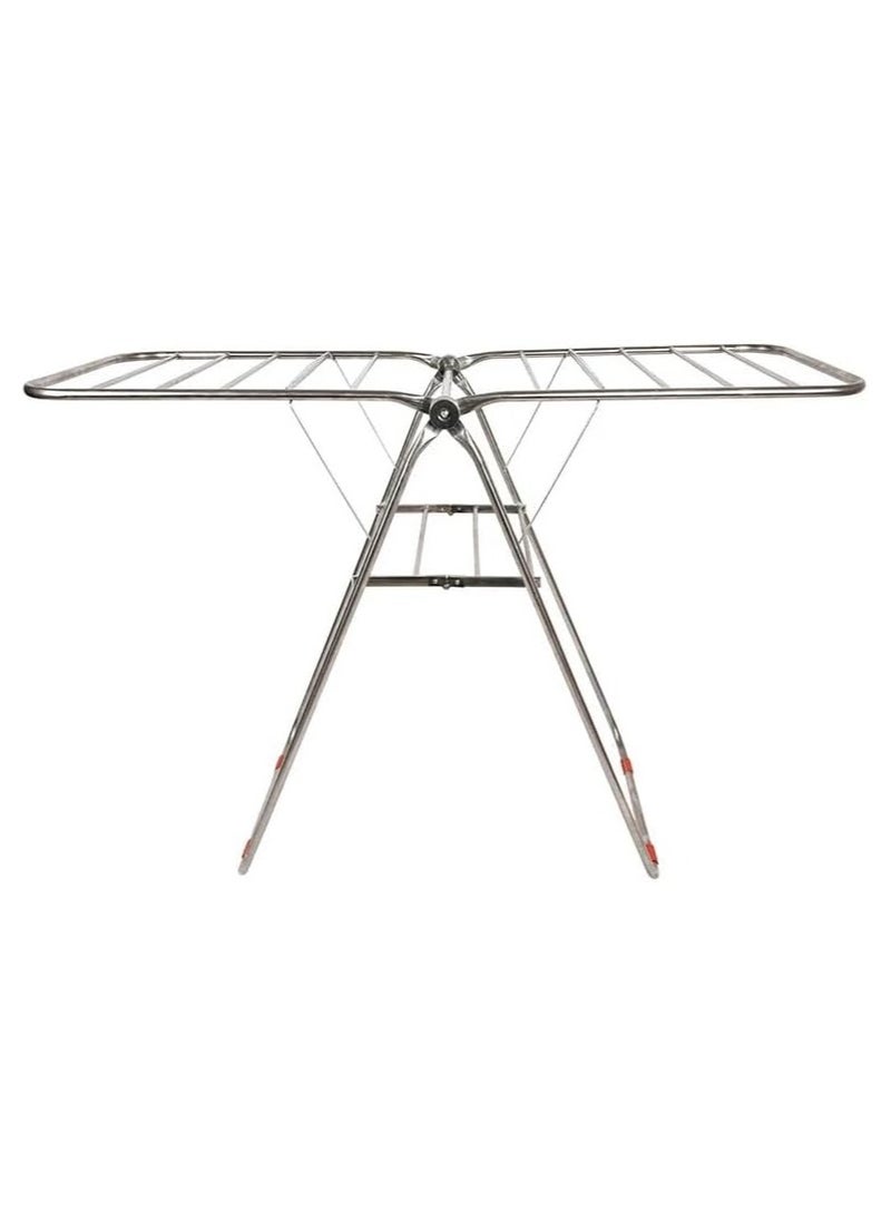 VIO Stainless Steel Gullwing Cloth Drying Rack 5 Bar Foldable Collapsible Space Saving Laundry Clothes Dryer Stand for Home Indoor Outdoor Durable Easy Storage Durable Adjustable Rust Resistant  - Image 1