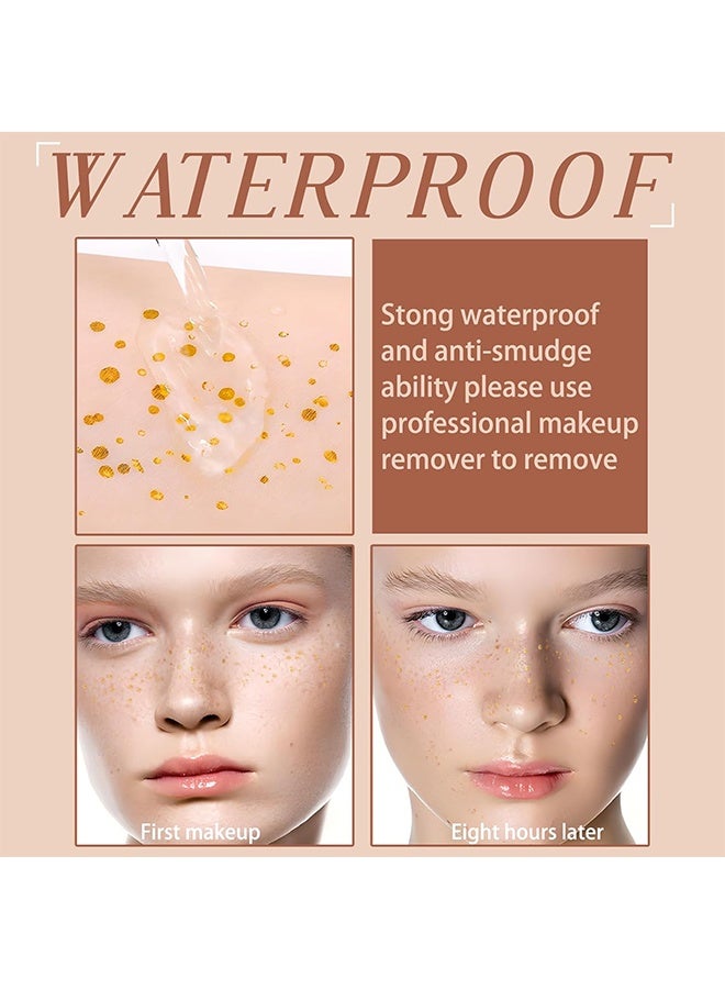 FAFAMOON Freckles Liquid Air Cushion - Fake Freckles Stamp Air Cushion, Long Lasting Waterproof Quick Dry，Lifelike Magic Freckles Stamp Marker for Natural Sunkissed Makeup, # 03 Gold - Image 5