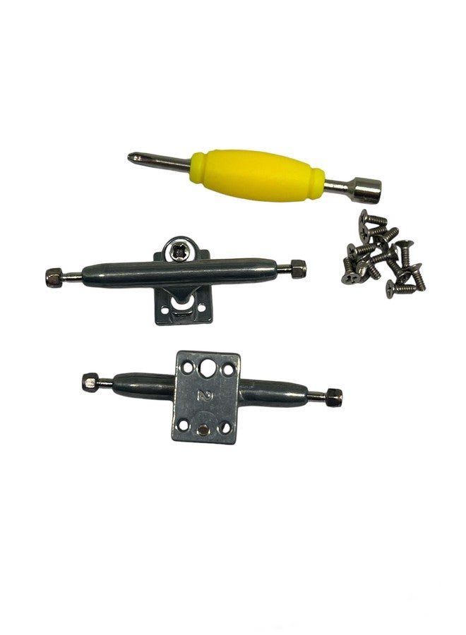 LEEFAI Pro Fingerboard Trucks 29/32/34/36mm G4 -Raw Metal Color-Inverted Kingpin with Hardware (34mm) - Image 4