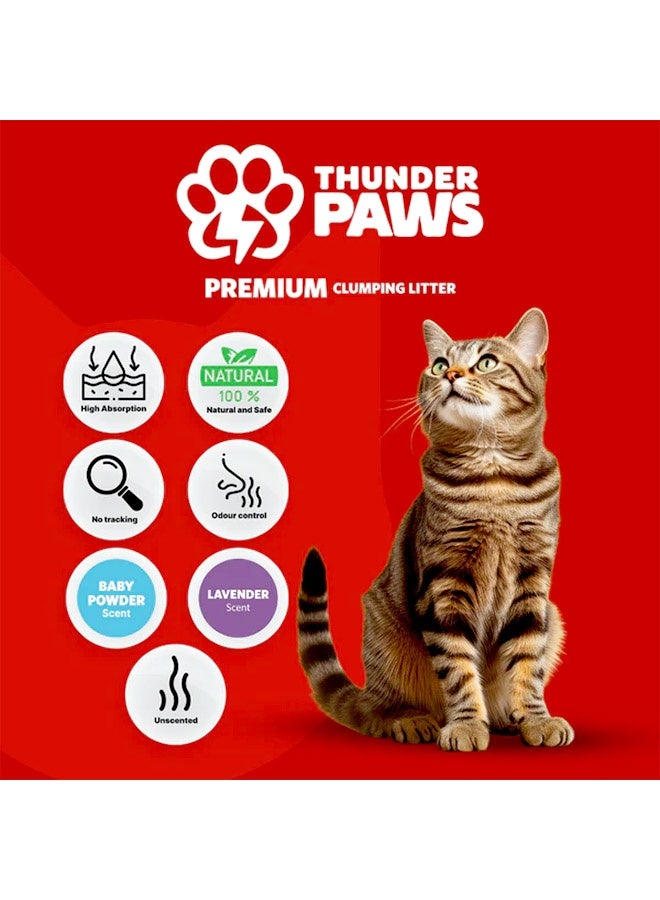 Thunder Paws Premium Clumping Cat Litter - 10L - Image 2