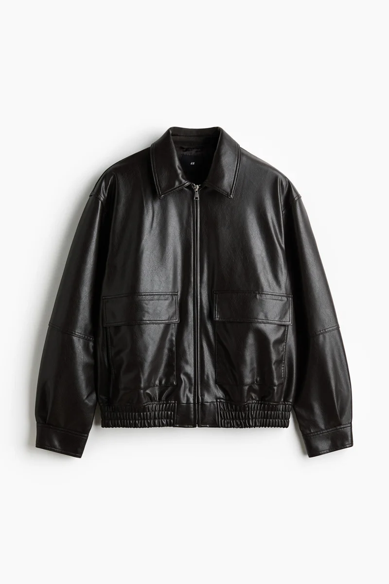 Coated blouson jacket