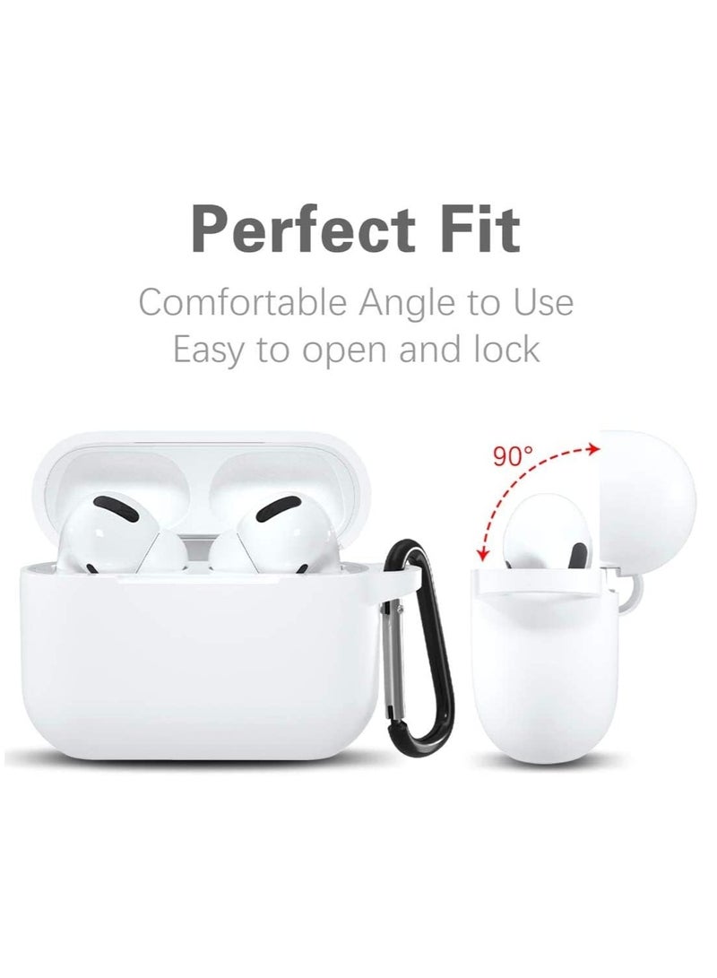 ACLIX AirPods Pro 2nd Generation Case Cover, Protective Silicone Skin Accessories with Keychain for Apple AirPods Pro Generation 2, Front LED Visible, white - Image 2