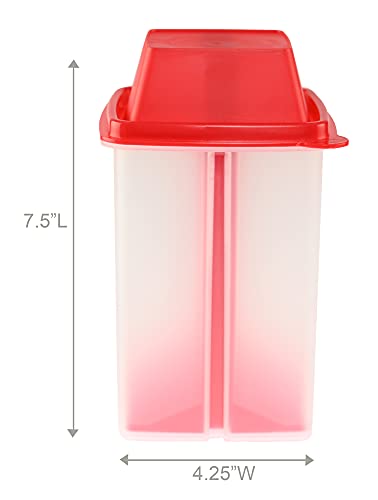 Home-X Pickle Storage Container, Straining Pickle Jar, Filter Insert, Sieve Food Saver Container, 7 ½” L x 4 ¼” W x 4 ¼” H, Red - Image 4