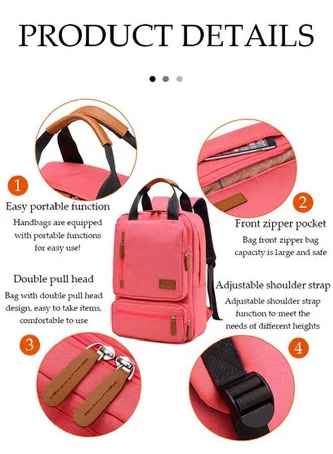 DUNISO Laptop backpack, multifunctional canvas shoulder bag, waterproof travel backpack, adjustable shoulder strap, unisex, 27 * 15 * 42cm - Image 3