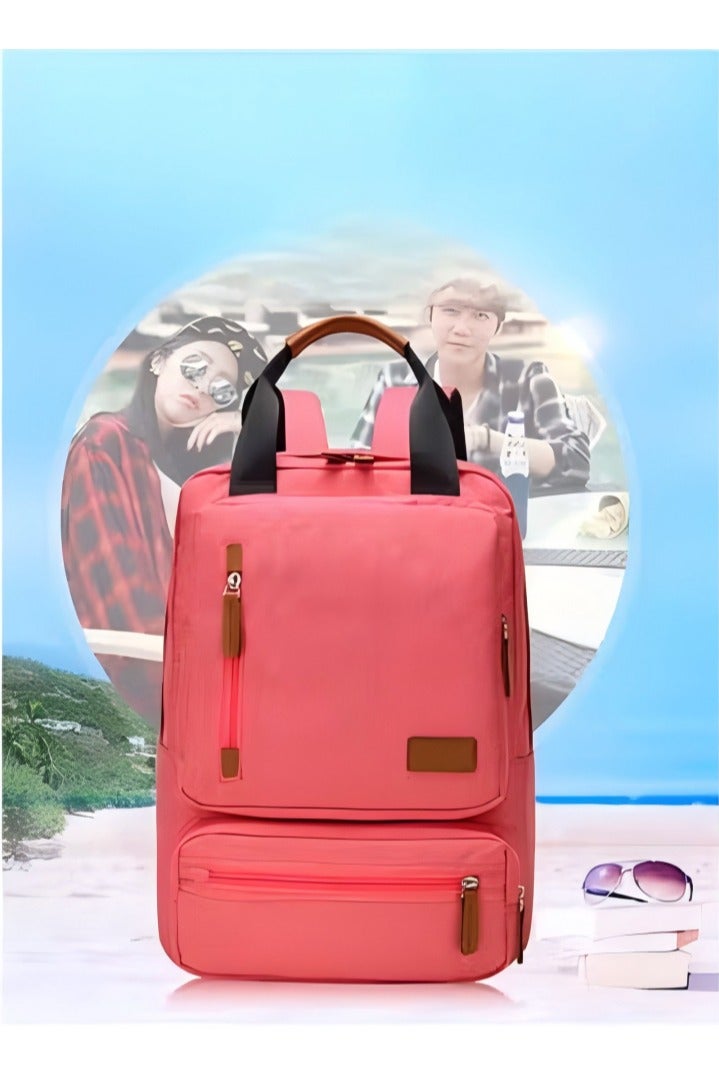 DUNISO Laptop backpack, multifunctional canvas shoulder bag, waterproof travel backpack, adjustable shoulder strap, unisex, 27 * 15 * 42cm - Image 1