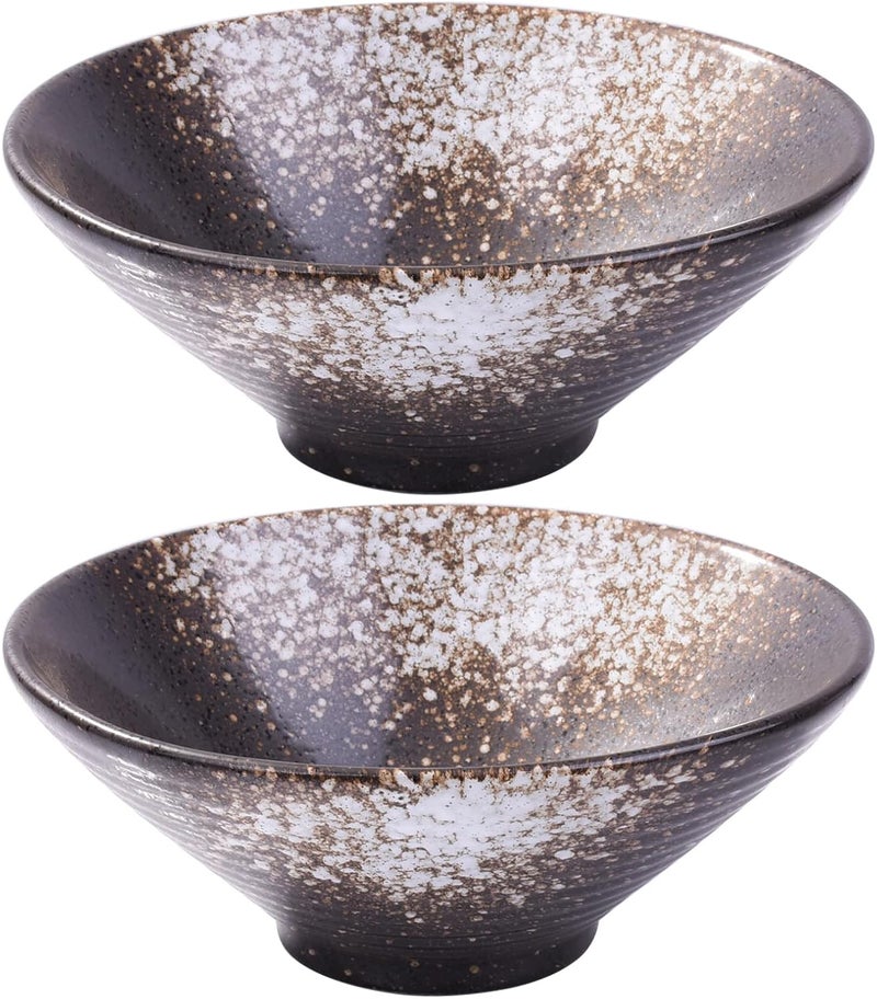 Cerficer 32 oz Large Ceramic Ramen Bowl Set of 2 Japanese Porcelain Noodle Bowls for Pho Cereal - Image 1