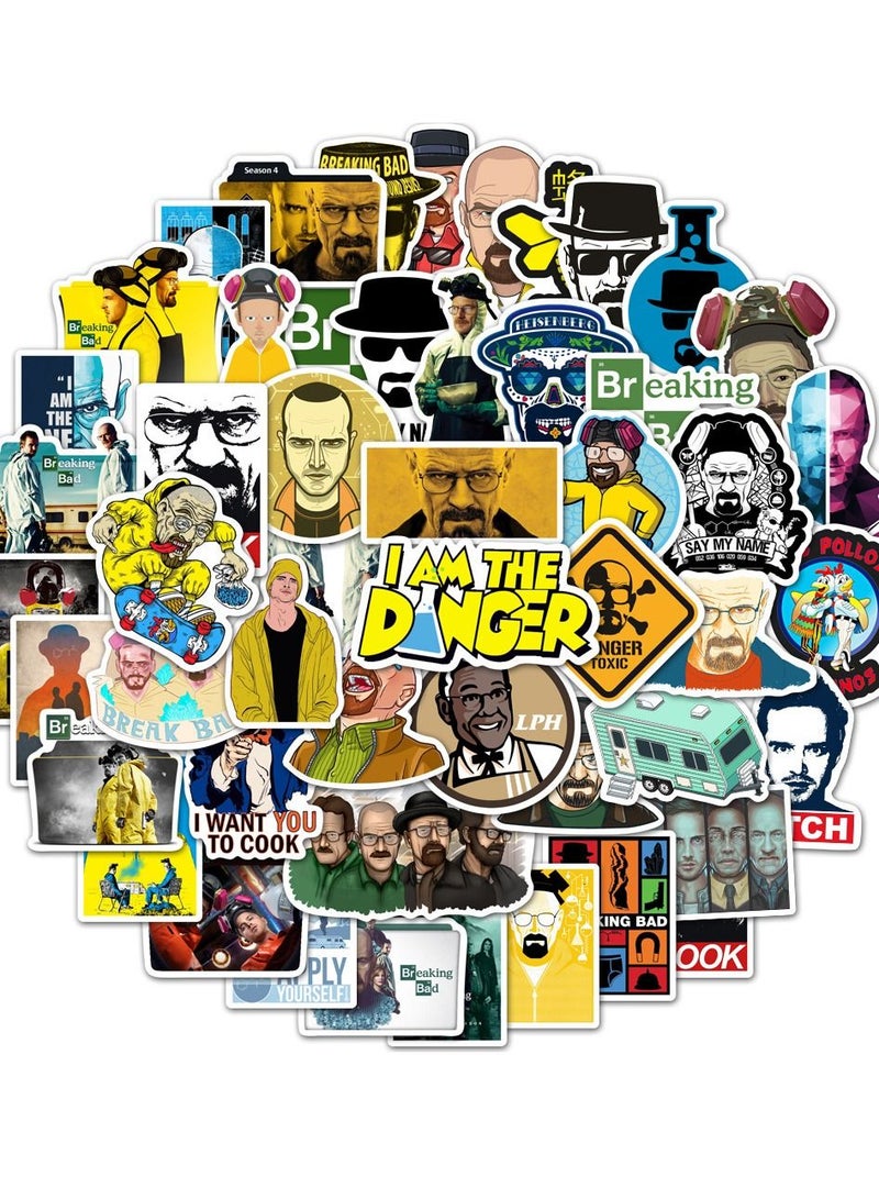 50-Pcs Breaking Bad Stickers Cool Waterproof Vinyl Stickers For Laptop Phone And Computer  - Image 1