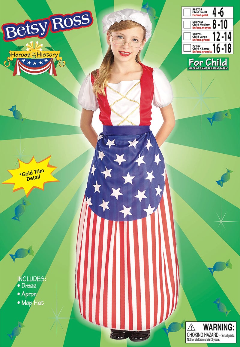 Forum Novelties Rubies Betsy Ross Costume for Kids, Girl's Medium - Image 1
