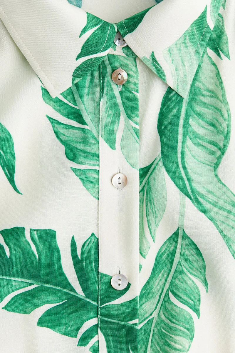 اتش اند ام Tie-belt shirt dress