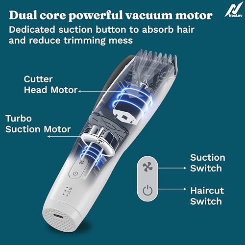 NexLev Body & Intimate Trimmer for Men | Pubic Hair - Private Part Trimmer and Body Groomer |Vacuum for Mess Free Trimming | Ceramic Blades | Curved Edge for Safety | IPX7 Waterproof | TypeC |TM-05 - Image 5