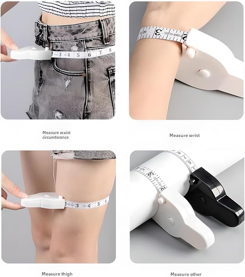 Bukela Automatic Dual-Sided Fitness Measuring Tape, High-Precision Plastic Body Measure Tape, 150cm/60in for Arms Chest Thighs Waist Sewing Personal Trainer - Image 3